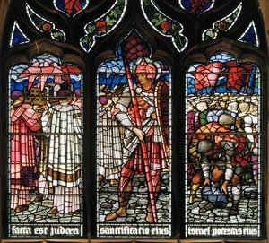 Edinburgh, St Giles Cathedral, Jozua, De Rode Zee Overstekend, Middeleeuwse Ridder door Edward Burne Jones